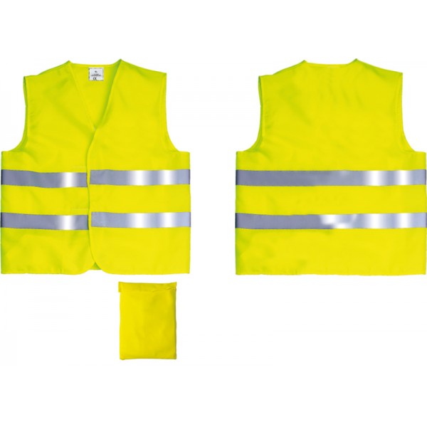 Gilet de sécurité, gilet de sécurité voiture selon la norme EN ISO  20471:2013, gilet de protection, gilet fluorescent adulte unisexe XL  (176-188 cm) jaune, Gilets de sécurité