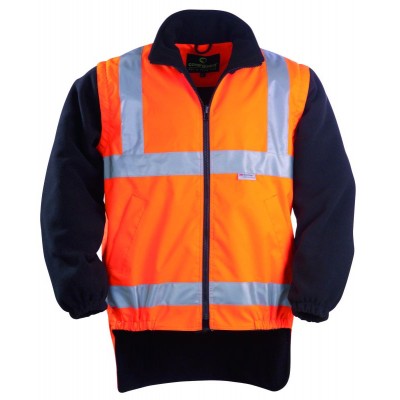 Veste polyester haute visibilité orange/noir taille M Veste polyester haute visibilité orange/noir taille M
