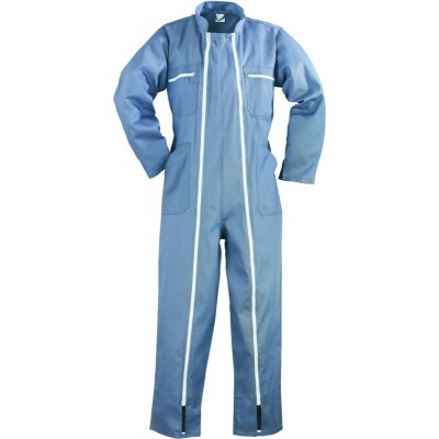 Combinaison 2 zips polycoton gris taille XL/52-54 Combinaison 2 zips polycoton gris taille XL/52-54
