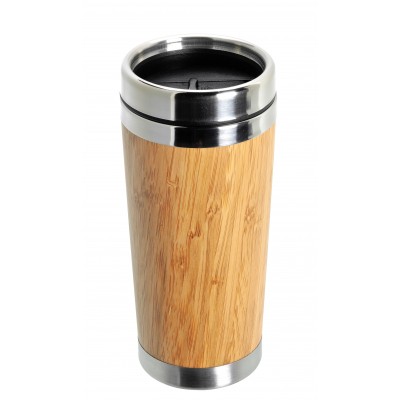 Mug isotherme 45 cl extérieur bambou Mug isotherme 45 cl extérieur bambou