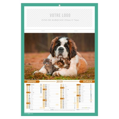 Calendrier BLOC AGRAFE CHIENS ET CHATS Calendrier BLOC AGRAFE CHIENS ET CHATS