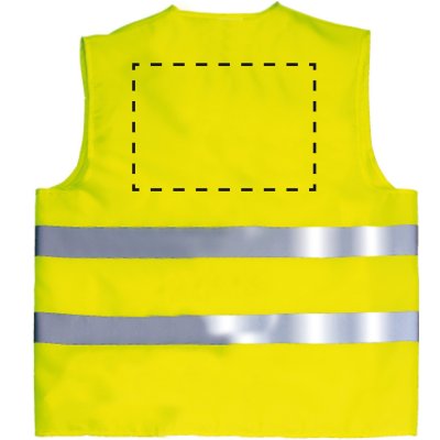 Gilet de sécurité jaune fluo personnalisé 1 couleur